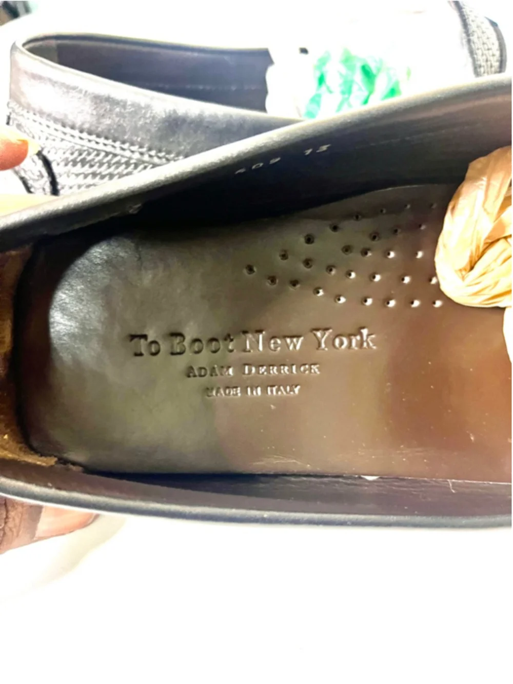 $395 To Boot New York Magnus Black Embossed Driving Shoes Loafers Men size 13